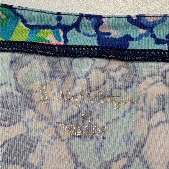 Lily Pulitzer Aleah High Tide Navy Pink Tee Medium.  B112 - Picture 7 of 10